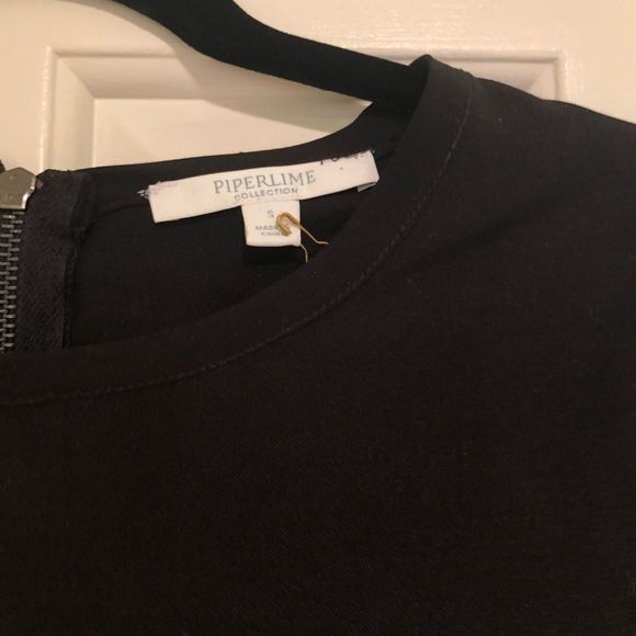 NWT Piperlime Lace Sleeve Black Dress - Picture 5 of 8